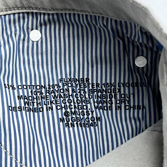 Mugsy Bucks Straight Leg Gray Jeans 38x32 Denim Wash Stretch Casual - Picture 9 of 10